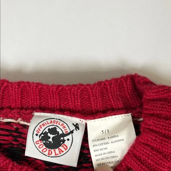 Good Lad Boys Red Reindeer Pattern Sweater. Sz 5 - Picture 3 of 7